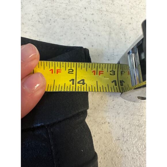 NEW 7 For All Mankind 29 Gwenevere Ankle Super Skinny Coated jeans Black A16 - Picture 5 of 6